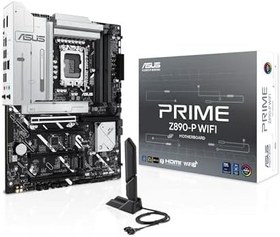 Resim ASUS PRIME Z890-P WIFI Intel Z890 LGA1851 DDR5 8400 DP HDMI USB4 4x M2 USB3.2 WiFi 7 + BT AURA RGB 2.5Gbit LAN ATX 14+1+2+1 Güç Aşamaları, Thunderbolt 4, ASUS AI Teknolojieri, ASUS GlideX Anakart 