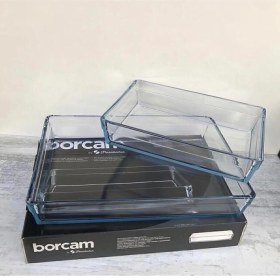 Resim Dikdörtgen 2'li Borcam Set, Büyük ve Küçük Boy, Beyaz, Dayanıklı ve Şık 