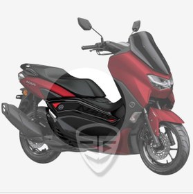 Resim Redline Grafik Yamaha Nmax 2021 Model Yan Grenaj Pad Koruyucu Siyah Kırmızı 