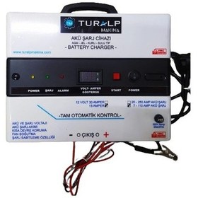 Resim Turalp Akü Sarj Cihazı 7-110 Amper Agm Jel Kuru Sulu Tip Fan Sogutmalı 
