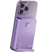 Resim Cyke H1 5000mah Manyetik Güç Bankası Kickstand'lı Kablosuz Taşınabilir Şarj Cihazı Mor Mor 