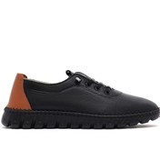 Resim Derimod Kadın Siyah Bağcıklı Deri Sneaker 25SFD501618 