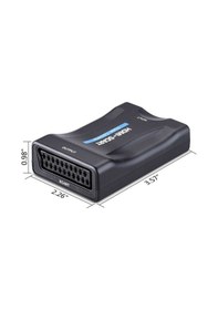 Resim Ally 1080P Scart Hdmı Dönüştürücü Ses Video Adaptörü-Siyah-Siyah 
