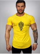 Resim Black İstanbul Never Give Up Baskılı Fitness T-shirt 