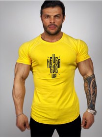 Resim Black İstanbul Never Give Up Baskılı Fitness T-shirt 