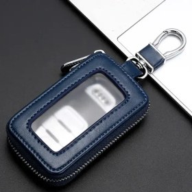 Resim Tongdashop Mavi 1 Adet Evrensel Yapay Deri Anahtarlık Kılıfı Şok Emici Kimlik Pencereli 