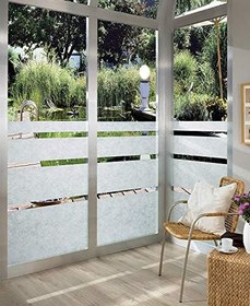 Resim d-c-fix 346-0350-3PKA Kendinden Yapışkanlı Gizlilik Cam Filmi, Pirinç Kağıdı Deseni, 43x198 cm, 3'lü Paket 