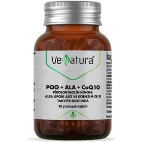 Resim Venatura PQQ + ALA + CoQ10 Pirolokinolin Kinon, Alfa Lipoik Asit ve Koenzim Q10 Takviye Edici Gıda 30 Kapsül 