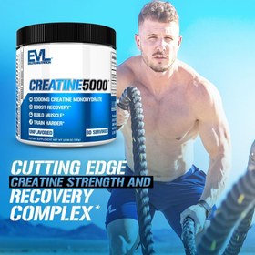 Resim Evlution Nutrition Creatine 5000 - Supports Faster Recovery, Lean Muscle Growth & Performance - Pre & Post Workout Powder - 5000mg Pure Creatine Monohydrate Per Serving - 60 Servings - Unflavored 