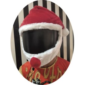 Resim Kaskmania Kask Kılıfı Peluş Noel Baba 