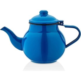Resim PremiumPort Emaye Çinko Çay Demliği, 1.5 Lt, Mavi, Eski Tip No:15 