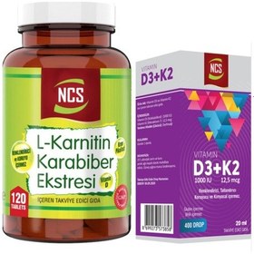 Resim L-karnitin 120 Tablet+vitamin D3 K2 20 Ml 