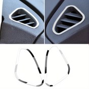Resim Ford Focus 2 MK2 (2005-2016) için Paslanmaz Çelik Hava Kanalı Süs Çerçevesi - Estetik Çekiciliği Artırmak için Şık Tasarımlı Dekoratif Çıkış Kapağı 