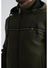 Resim Shooter Sportswear Shooter Erkek Kışlık Eşofman Takımı Şardonlu Üç Iplik Kapüşonlu Regular Kalıp Haki 