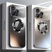 Resim Yeni Titanyum Deluxe Mat Kılıf iPhone 16 15 14 13 12 11 Pro Max 14 15 16Plus için Darbeye Dayanıklı Manyetik Kablosuz Şarj Telefon Kılıfı Cam Lens Koruma Kapaklı 