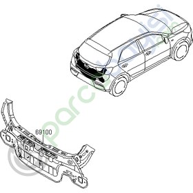 Resim Kia Rio Stonic Arka Panel Orjinal 2016 | 69100H8000 