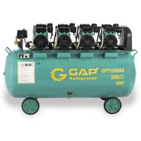 Resim Gap Kompresör GPY1500x4 200 LT Yüksek Emişli Yağsız Teknoloji Hava Kompresörü 