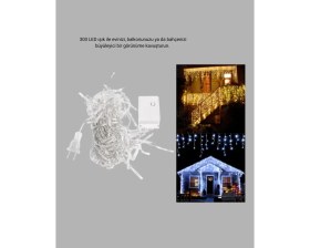 Resim Astraltech Şelale Tasarımlı Perde LED – Düğün ve Özel Gün Işıkları 