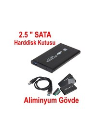 Resim 2.5 Hdd Kutusu Usb 2.0 Harici Metal Harddisk Kutu Sata Ssd Disk 
