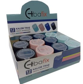 Resim Bafix Kalemtıraş Çift Delikli Kapaklı Ts8142 