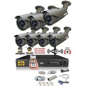 Resim IDS DS-2073HD-SET7-NOHDD 7 Kameralı 1080P Full HD 5 MP Sony Lensli Kamera Seti - 2073 