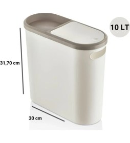 Resim Şık ve Dar Tasarımlı 10 Litre Çöp Kovası, Banyo ve Mutfak Için Pratik 
