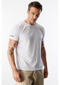Resim Genius Store Erkek Nem Emici Hızlı Kuruma Atletik Teknik Performans Spor T-shirt Drıfıt - Kısakolnew - Beyaz 