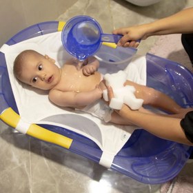 Resim Babyjem Bebek Banyo Maşrapası Şeffaf Desenli Mavi - Mavi 