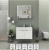 Resim BIANI Fix Arya 85 cm Banyo Dolabı Renk Mat Beyaz 