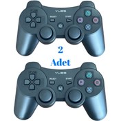 Resim YUES Playstation 3 Uyumlu Joystick Oyun Kolu Ps3 Controller 2 Adet 
