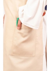 Resim Mutfak Önlüğü Kişiye Ve İsme Özel Nakışlı Mutfak Önlüğü Kelebek01 Farklı Renkler Krem 