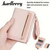 Resim 1 adet Kadın Hafif Cüzdan - Fermuarlı Tasarım, Çoklu Kart Yuvaları ve Madeni Para Cebi, Taşıması ve Saklaması Kolay, Bej, Kredi Kartı Tutucu | Minimalist Cüzdan | Fermuarlı Cüzdan, Cüzdan 