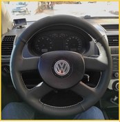 Resim Volkswagen Polo Mk3 2004-2007 Uyumlu Araca Özel Deri Direksiyon Kılıfı 