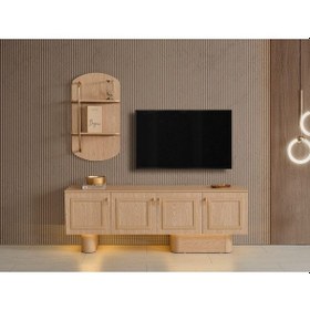Resim Cies Mdf Tv Ünitesi Meşe 