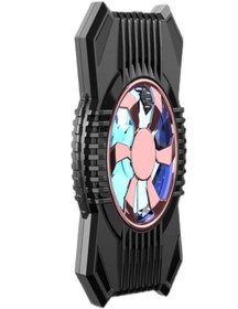 Resim DEANB 400mah Taşınabilir Led Işıklı Şarjlı Sessiz Cep Telefonu Soğutma Fanı Kablosuz Radyatör Soğutucu 