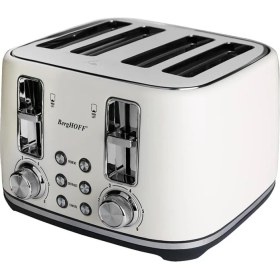 Resim Mena Rise Gem Concept 4 Dilim Ekmek Kızartma Makinesi – 1800 W, Çift Kontrol Paneli | Vanilya Krem 