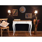 Resim Wooding 100 Cm Çekmeceli Masif Beyaz Naturel Dresuar (548587809) Beyaz 
