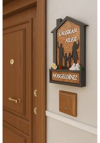 Resim Kişiye Özel Aile İsimliği Kapı Üstü Hoşgeldiniz Yazılı Dekoratif Kapı Süsü Giriş Hoşgeldiniz Süsü 
