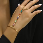 Resim Kadınlar için 1 adet Vintage Bohemian Geometrik Manşet Bileklik - Renkli Taşlı ve Çinko Alaşım Tasarım, Yaz, Partiler, Düğünler ve Festivaller için Mükemmel, Benzersiz Hediye Fikri, Festivite Uygun Aksesuar|Vintage Bohemian Tarzı|Çinko Alaşım Bileklik 