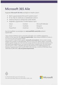 Resim Microsoft Office 365 Aile EP2-36884 Türkçe Kutulu Ofis Yazılımı (6 Kullanıcı) 