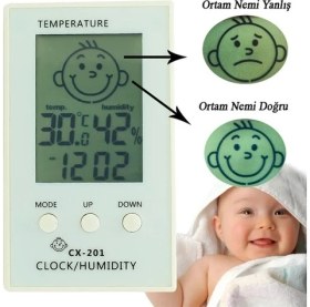 Resim Tekno İstanbul Çocuklar Için Iç Mekan Termometre ve Nem Ölçer Beyaz 