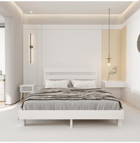 Resim Natura New Model Beyaz Renk Çam Ahşap Karyola-24 180 x 200 CM 