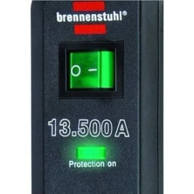 Resim Brennenstuhl Eco Line Serisi 13.500A 1,5 m Uzunlukta Akım Koruyucu Priz Anahtar Özellikli 6 Soketli 