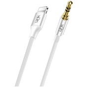 Resim Linktech A587 İphone UyumluLightning - 3.5mm AUX Kablo 1mt Beyaz 