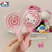 Resim Sevimli Kedi Saç Fırçası İçin | Hollow Tasarım ile Pembe ABS Plastik Kıllı Tarak | Kabarık ve Masaj Çift Amaçlı | Günlük Kullanım İçin İdeal | Normal Saç Tipi | Feminin Tasarım, Saç Fırçası 