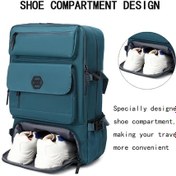 Resim Oldfriend Enoshı 17.3 Inç Ayakkabı Bölmeli Laptop Sırt Çantası Tsa Onaylı Siyah Diğer 