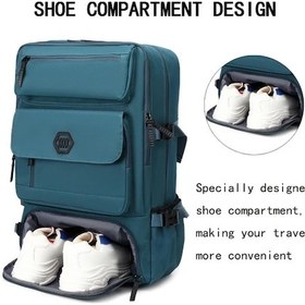 Resim Oldfriend Enoshı 17.3 Inç Ayakkabı Bölmeli Laptop Sırt Çantası Tsa Onaylı Siyah Diğer 