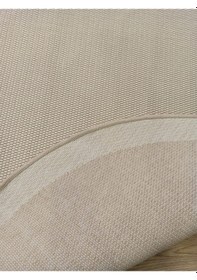 Resim Çam Halı Sisal 9327 Bej / Krem Bordürlü Daire Jüt Sisal Kilim 