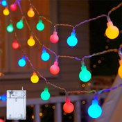 Resim 1 adet 40/20/1LED Renkli Peri Dize Işıkları, Pil ile Çalışır, Noel Süslemesi için İç Mekan Peri Işıkları, Yatak Odası Süslemesi 