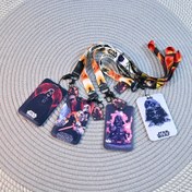 Resim STAR WARS ID Tutucu Lanyard | Öğrenciler, Kampüs Bilekleri, Erişim Kartları, Otobüs Bilekleri, Darth Vader Boyun Askısı | Sevimli Karikatür Kart Tutucu, Stormtrooper Tasarımı ID Kılıfı Lanyard ile, 1 adet 